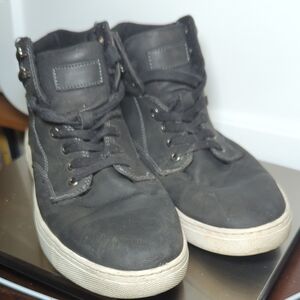 Goodfellow & Co Black High Top Sneakers Faux Leather Men's Size 9.5